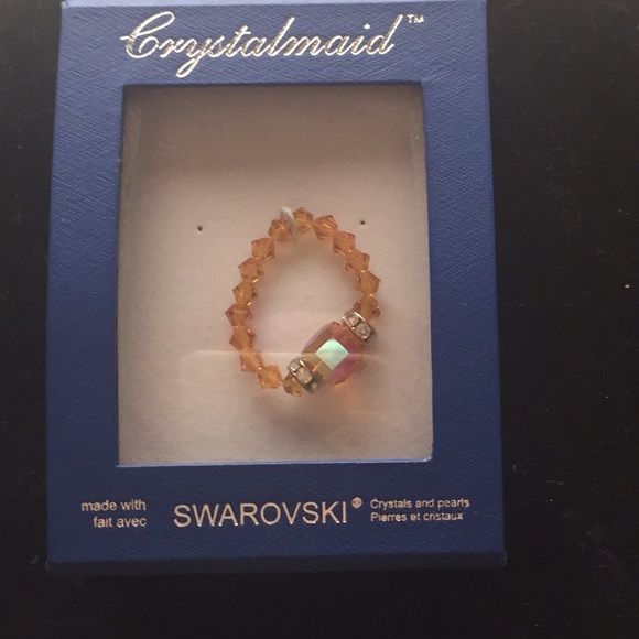 crystalmaid Jewelry - Swarovski crystal ring with gift🎁 pink or taupe